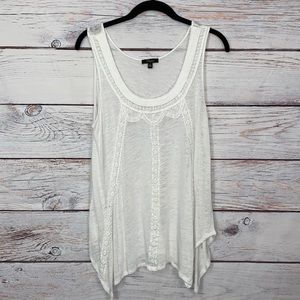 Cupio White Long Tank Top XL